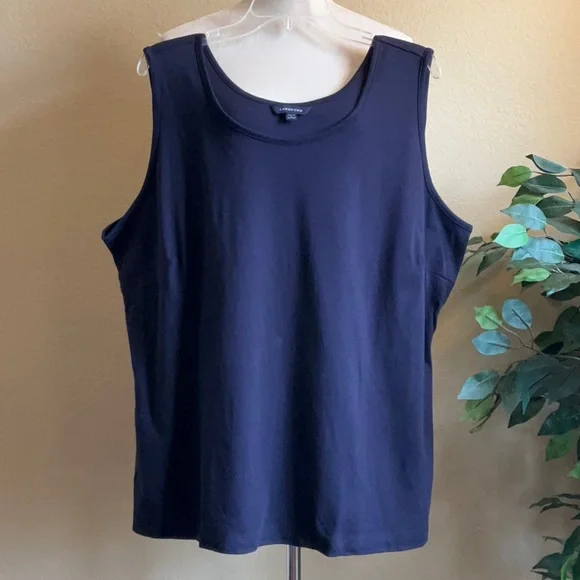 Land's End, NWOT - Women's Black Cotton Sleeveless Top, 3X - Picture 1 of 8